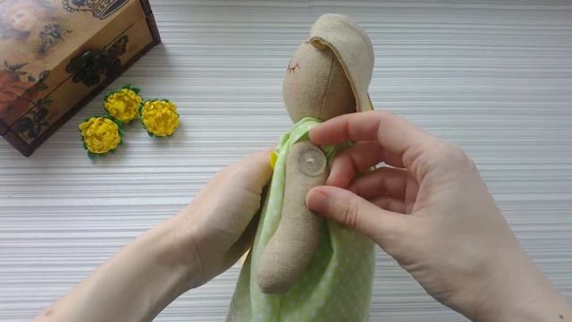 Игрушка из льна ЗАЙКА СПЛЮШКА / Готовая работа смотреть онлайн