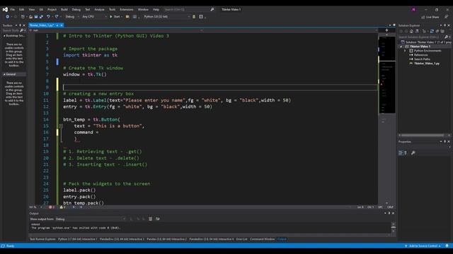 Python Tutorial - Tkinter Entry and Buttons смотреть онлайн