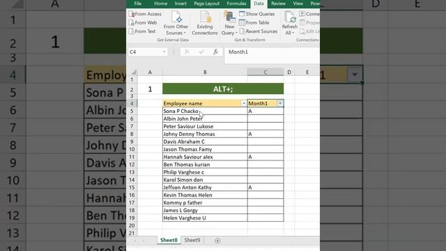 MUST KNOW EXCEL SHORTCUTS # EXCEL SHORTCUTS #visible cells only , drop down filter#add filter# смотреть онлайн