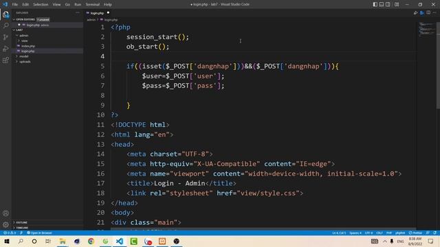 Login Logout trang Admin - Lập trình php and mySQL смотреть онлайн