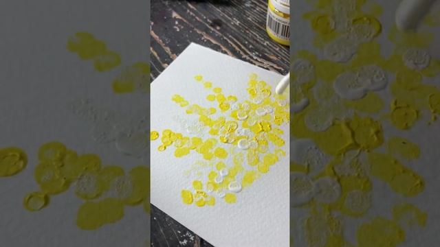 Мимоза просто. Сможет каждый. Поделка-открытка  на 8 марта