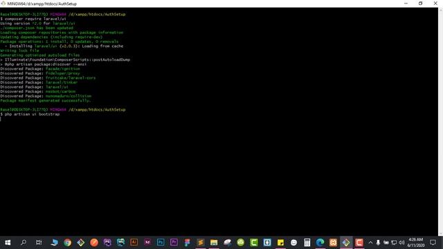 Laravel 7 Default Authentication Setup With UI | 2020