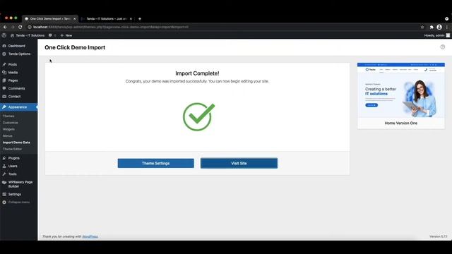 Tanda - Technology & IT Solutions WP Theme Install & Import Demo Data смотреть онлайн