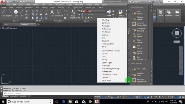 Autocad 2D design center, tool palettes смотреть онлайн