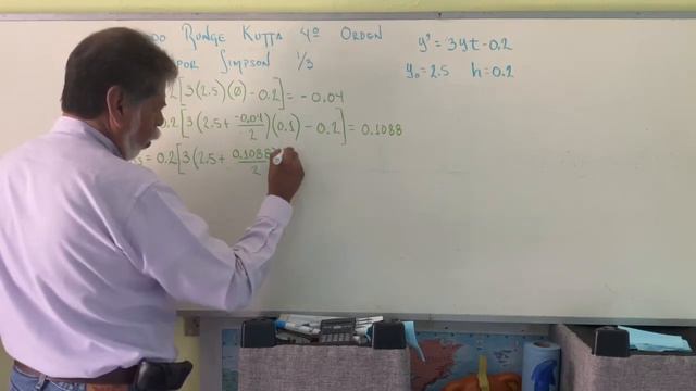 Método Runge Kutta 4o Orden por Simpson de 1/3 parte 2 смотреть онлайн