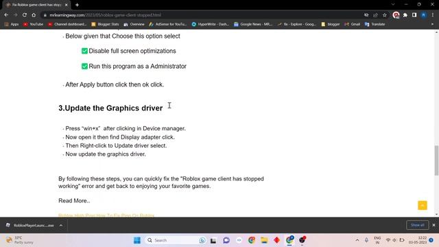 Roblox game client has stopped working(Easy fix) смотреть онлайн