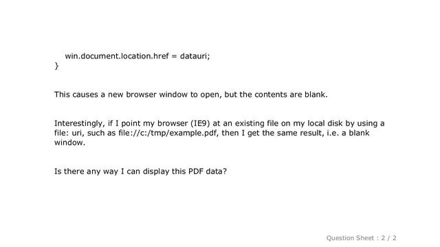 jQuery : How to display a PDF stream in a browser using javascript смотреть онлайн