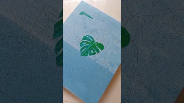 Tropical Monstera Leaves In Acrylic Color || HOW TO DRAW MONSTERA DELICIOSA - A Full canvas video смотреть онлайн