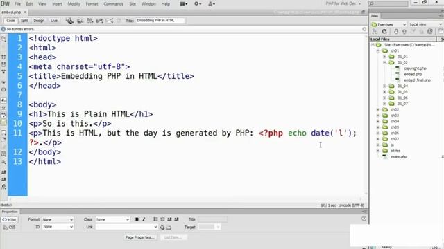 How to use PHP in a web page смотреть онлайн