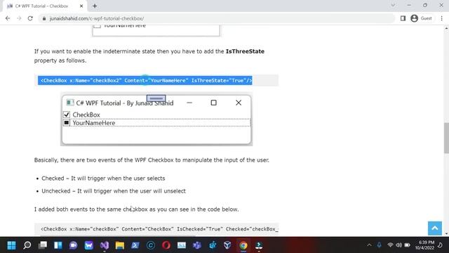13 - C# WPF Tutorial - Checkbox - Hindi/Urdu смотреть онлайн