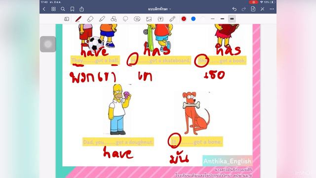 Lesson 6 : Have / Has Got