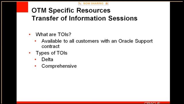 OTM SIG Quarterly Webinar October 2013: TOI Changes смотреть онлайн