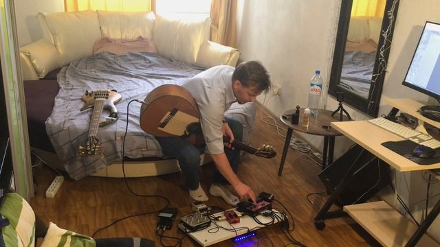 Тестирую концертную программу. Эмбиент, гитара смотреть онлайн