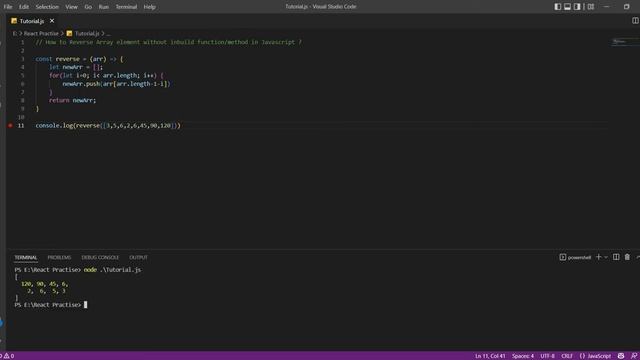 Most Asked Interview Questions || Reverse Array elements without using inbuilt method #5 #javascrip смотреть онлайн