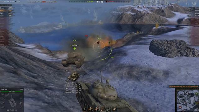 Лучший Бой WoT - Т-62А -11 Танков! Грамотный и Осторожный Бой!! смотреть онлайн