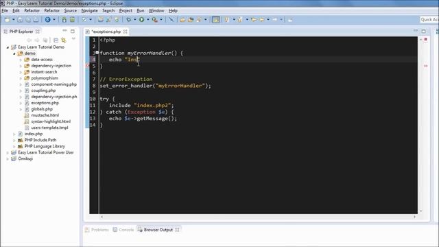 Exception Handling & Error Reporting - PHP Tutorial смотреть онлайн