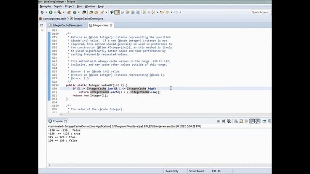 IntegerCache in Java смотреть онлайн