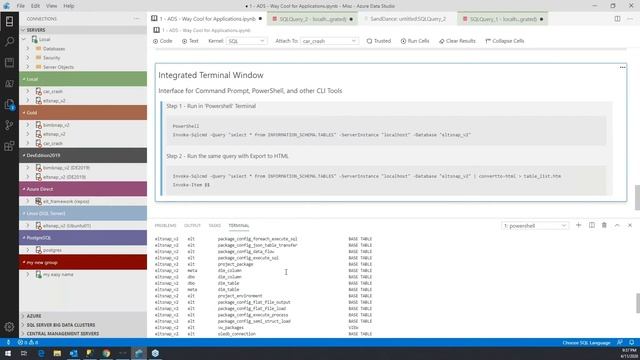 How to Use Integrated Terminal - Azure Data Studio Tutorial смотреть онлайн