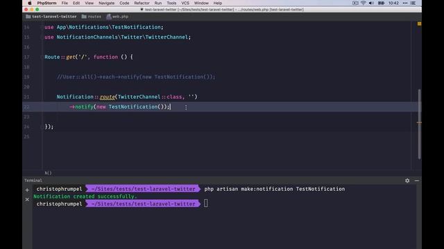 Introduction To The Laravel Notification Twitter Channel смотреть онлайн