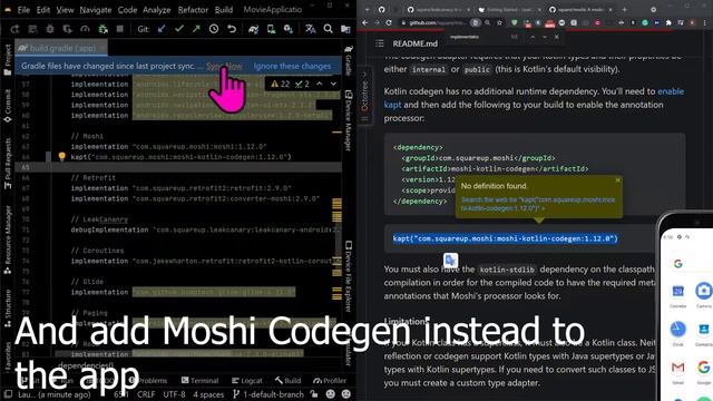 How to fix error: Kotlin reflection implementation is not found at runtime (Moshi) in Android Studi смотреть онлайн
