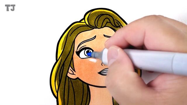 Frozen 2 Elsa with hair down Coloring and Drawing смотреть онлайн