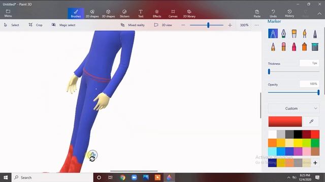 Windows 10 Paint 3d Tutorial: creating an superman and paint without any additional 3d software смотреть онлайн