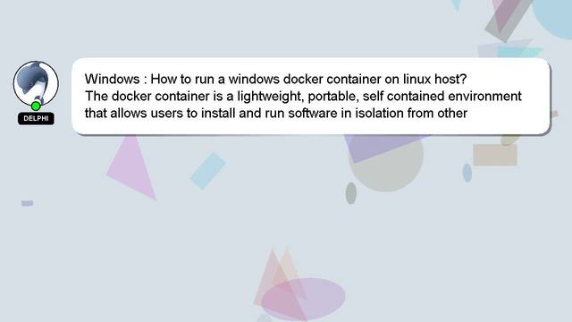 Windows : How to run a windows docker container on linux host? смотреть онлайн
