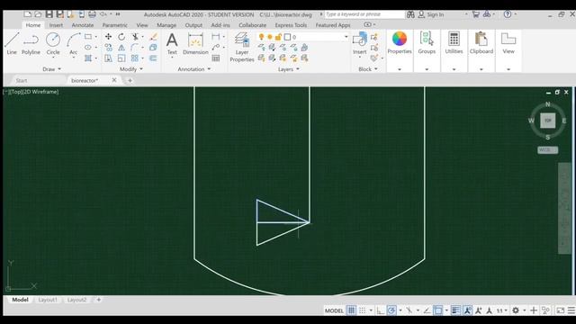 Drawing a simple bioreactor on AutoCAD for P&ID, PFD. (Pharmaceutical Process Design) смотреть онлайн