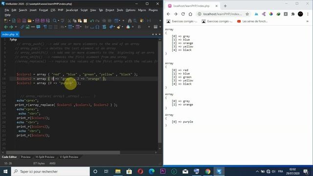 PHP arrays replace the valus of the first array with the values from the following array part 2 ad смотреть онлайн