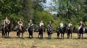 Езда верхом на лошади.Адыгея