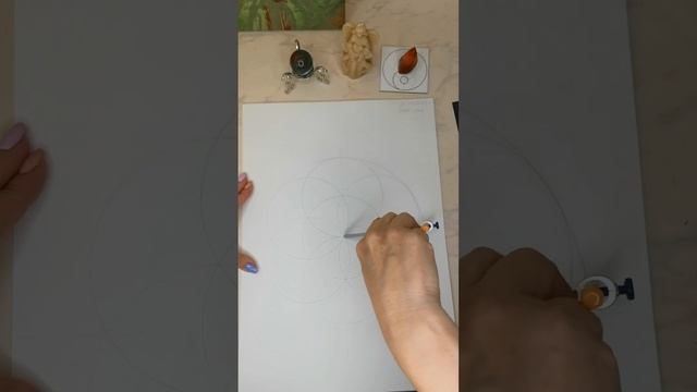 Рисуем знак Инь-янь на курсе "Погружение в сакральную геометрию" смотреть онлайн