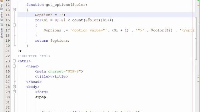 How to create dropdown list by looping through an array in php using functoin - part 3 смотреть онлайн