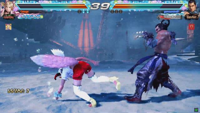 3708 - Tekken 7 - Coouge (Lucky Chloe) vs gomounstro81 (Feng) смотреть онлайн