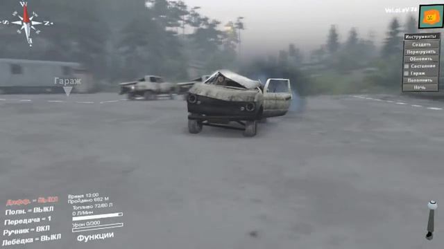 SpinTires на PC (Обзор мода ЗАЗ из CS:GO) смотреть онлайн