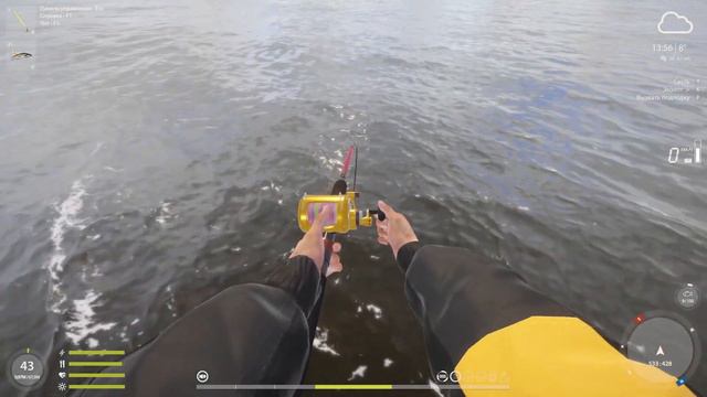 Русская Рыбалка 4. Норвежское море. Меч-рыба 100 кг прыгает из воды!!! смотреть онлайн