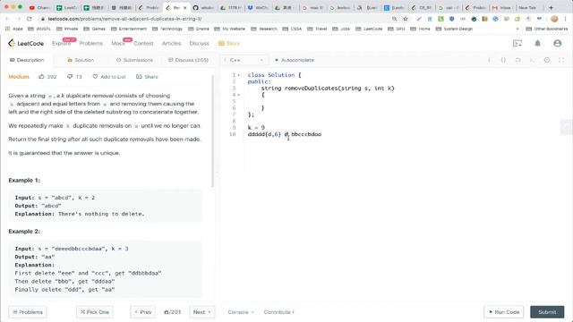 【每日一题】1209. Remove All Adjacent Duplicates in String II, 5/17/2020 смотреть онлайн