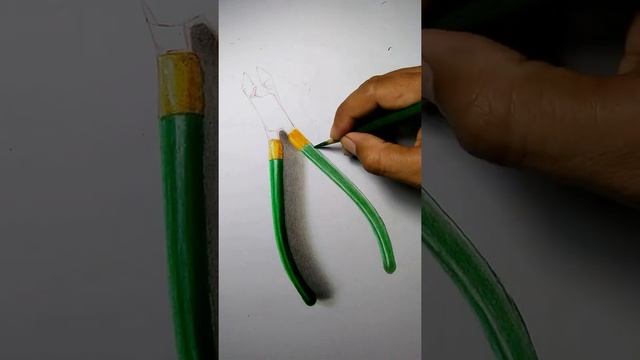 How to draw rusty cutting plier | colored pencil | 3d смотреть онлайн