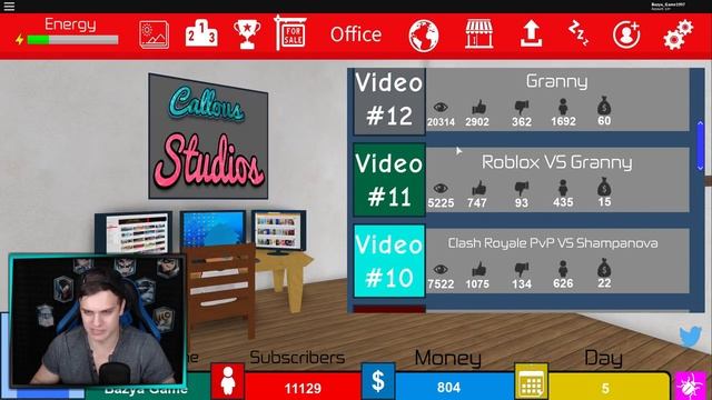 НАБРАЛ 300.000 ПОДПИСЧИКОВ за 1 ДЕНЬ !!! Симулятор Ютубера в Roblox смотреть онлайн