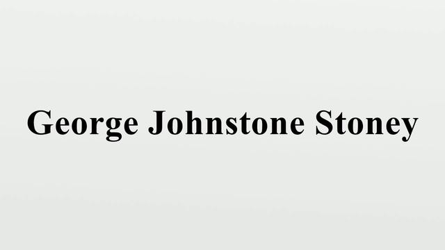 George Johnstone Stoney смотреть онлайн