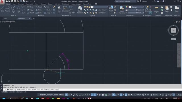 AutoCAD Tutorial - Drawing command - ARC | it's Types with examples | in hindi | autocad 2022 смотреть онлайн