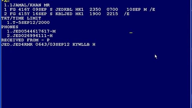 Sabre Training (PNR Basics)1.2 смотреть онлайн