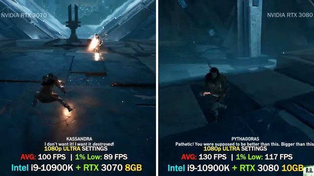 Nvidia RTX 3070 vs Nvidia RTX 3080 | Test in 7 Games | 4K смотреть онлайн