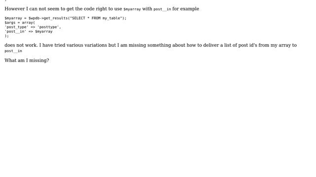 Wordpress: post__in for get_posts with a dynamic array (2 Solutions!!) смотреть онлайн