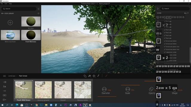 Twinmotion 2021.1. Обзор новой версии. Новые фишки при работе с травой. смотреть онлайн