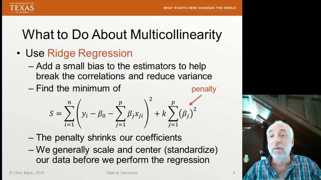 Lecture51 (Data2Decision) Addressing Multicollinearity смотреть онлайн