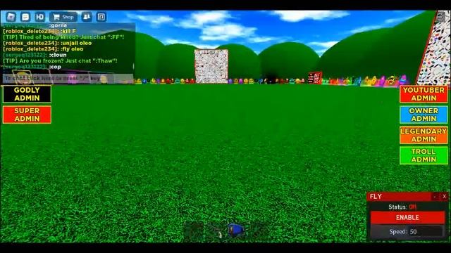 Roblox команды в режиме [FREE ADMIN] смотреть онлайн