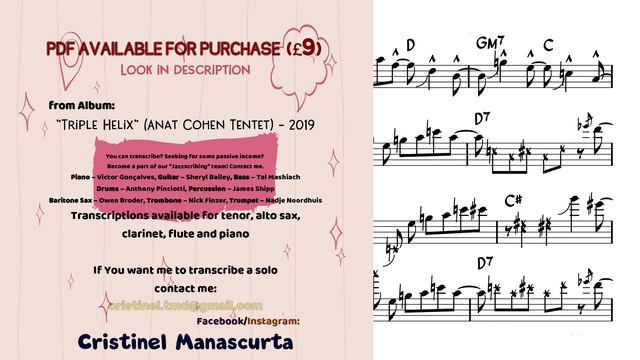 Anat Cohen - Footsteps & Smiles (transcription) смотреть онлайн