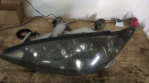 Тюнинг фар TOYOTA CAMRY V30 установка светодиодных Bi Led модулей