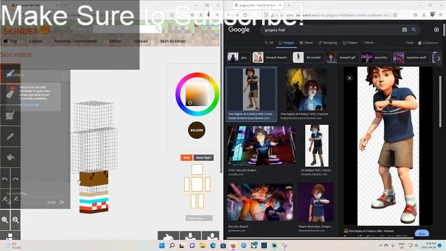 gregory fnaf minecraft skin making смотреть онлайн