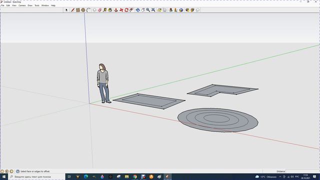 5 SketchUp. Инструменты модификаций. Контур и перемещение смотреть онлайн